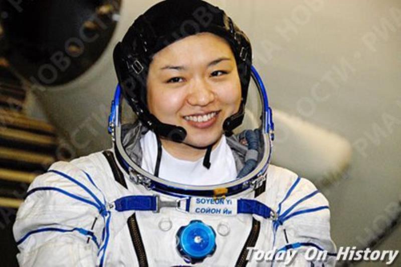 韓國首位宇航員李素妍乘坐俄羅斯聯盟號宇宙飛船升空